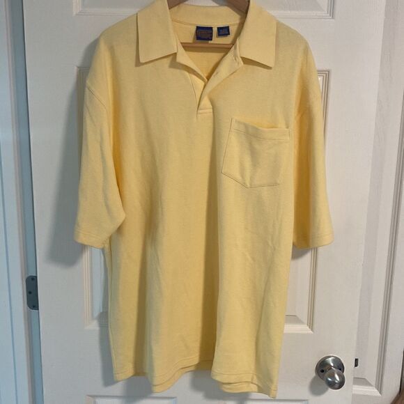 Pendleton Men’s Yellow Collared Short Sleeve Polo Shirt Size L - Picture 1 of 7